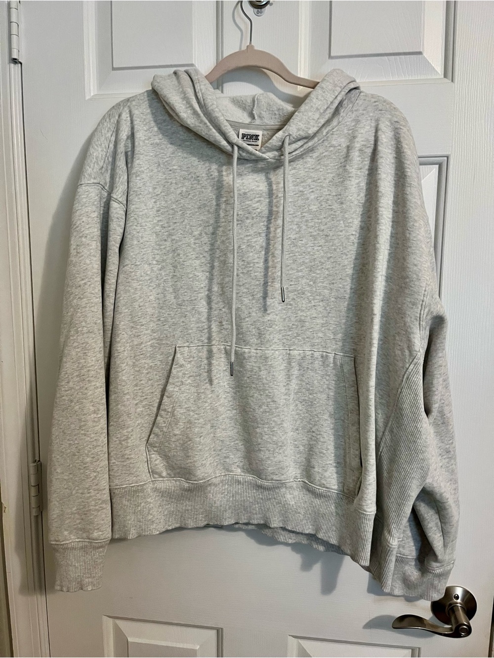 Light Gray Hooded Pullover Sweatshirt - PINK Victoria's Secret Women’s
